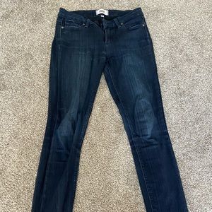 Paige dark blue skinny jeans
